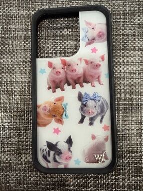 Piglets Pattern Phone Case - Pink & White